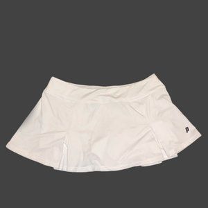 PRINCE ATHLETIC WHITE MICRO MINI PLEATED TENNIS SKIRT